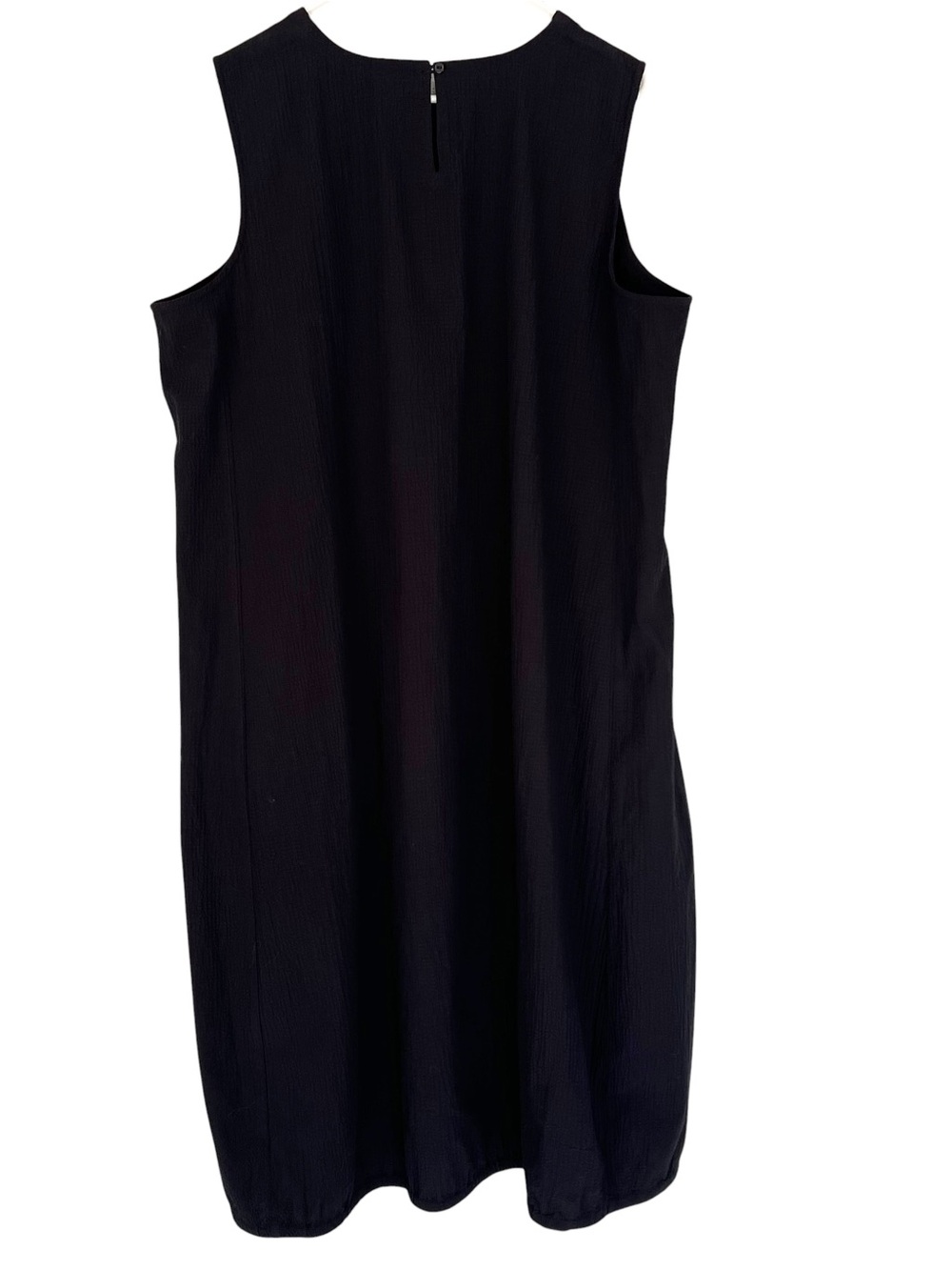 Eileen Fisher Organic Cotton Pucker Lantern Dress Black Size 2X Lagenlook - Picture 5 of 8